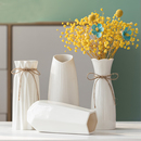 白色简约陶瓷花瓶水养北欧现代创意家居客厅餐桌干花插花装 饰摆件