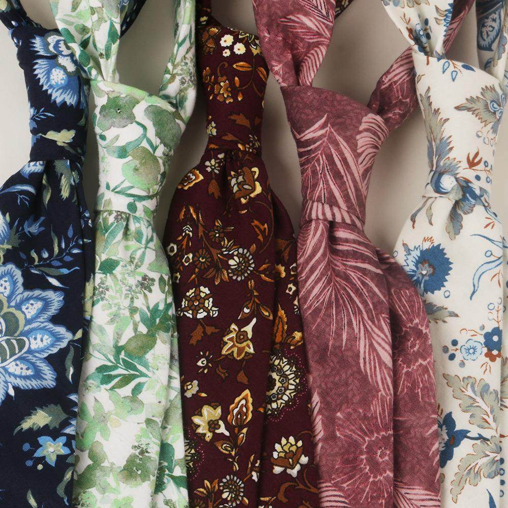 棉质窄版印花领带 花朵图案跨境 文艺复古花色商务休闲百搭领带,服饰配件/皮带/帽子/围巾,领带,淘宝优惠券,粉丝福利购,淘宝优惠卷