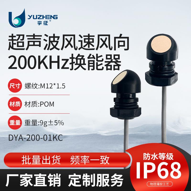 1.5m量程超声波换能器DYA-200-01KC超声气体流量计探头200KHz厂家