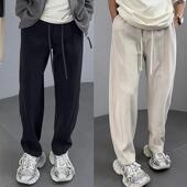 保暖休闲裤 立体剪裁男士 宽松直筒裤 重磅加绒加厚冬季 百搭潮流长裤