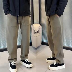 男立体剪裁保暖软壳小直筒卫裤 秋冬新款 加绒户外防风大口袋休闲裤