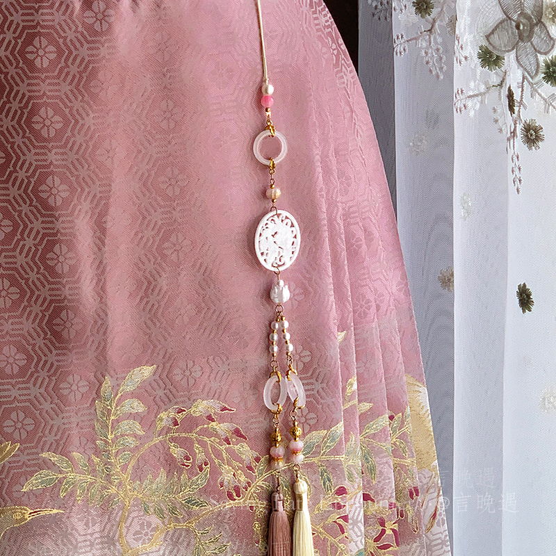 复古汉服马面裙背云压襟禁步高级感古风流苏吊坠玉佩腰间配饰腰佩