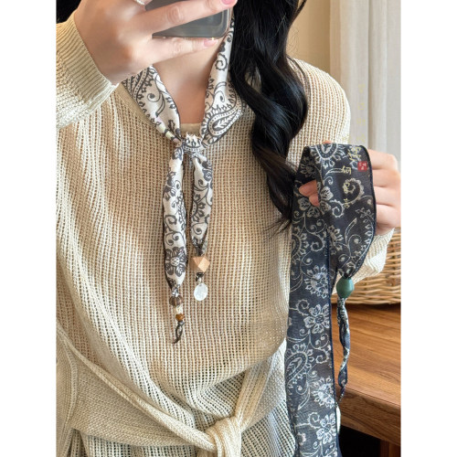 腰果花丝巾项链2025新款高级感