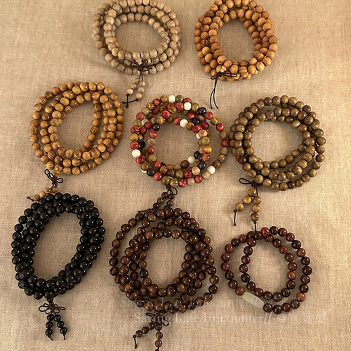 檀木多层串珠手链新中式国风古风