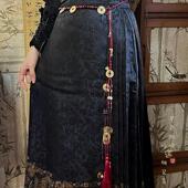 腰缠万贯 新中式 红色铜钱流苏项链禁步腰佩古风汉服腰间挂件挂饰