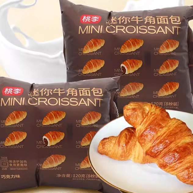 桃李迷你牛角包夹心巧克力味