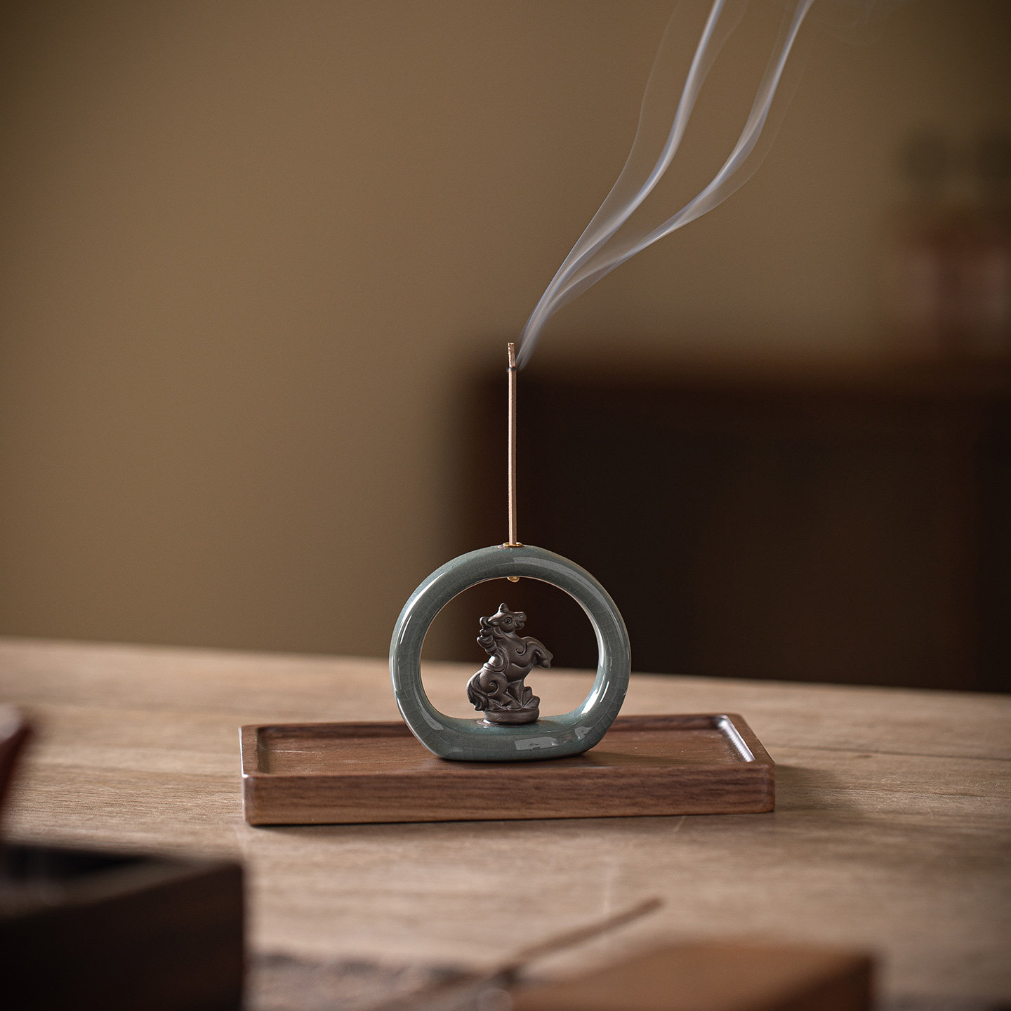 小马线香插座创意两用盘香炉马年吉祥生肖点香器茶室桌面香薰摆件,家居饰品,香薰炉,淘宝优惠券,粉丝福利购,淘宝优惠卷