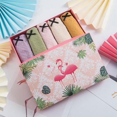 【清仓四条装8.9】石墨烯女内裤中腰三角少女日系无痕内裤