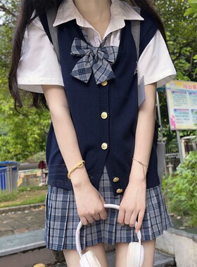 姬物语JK格裙校供JKS制服格子裙半裙日系学生校供正版灰蓝格狗短