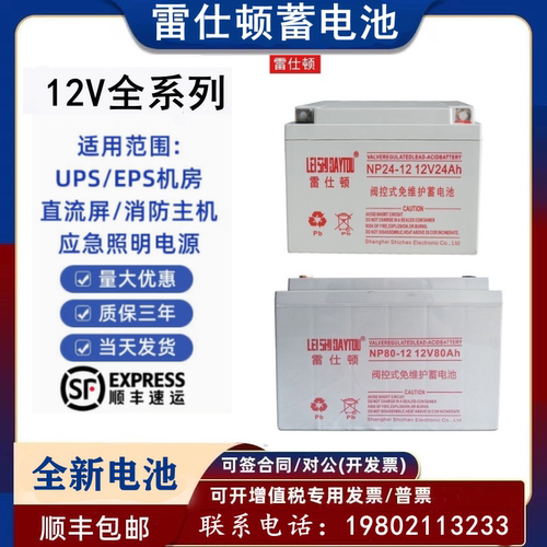 LEISHIDAYTOU雷仕顿蓄电池NP24-12 7AH17AH24AH38AH40AH65AH100AH