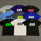 3x3美式 篮球球衣运动T恤男女速干透气大码 短袖 投篮训练服热身夏季