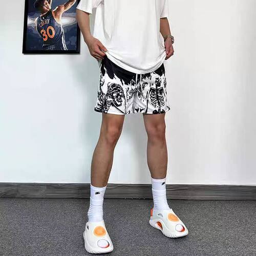 2025潮牌美式骷髅头火焰篮