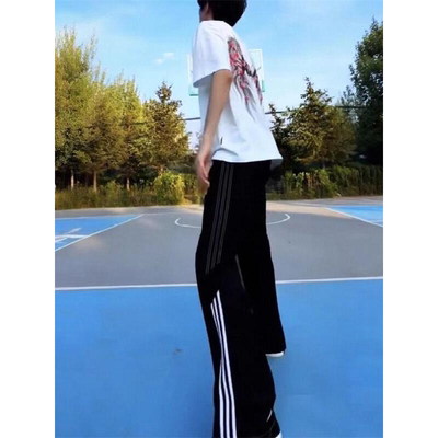 2025美式传奇商行legend休闲卫裤男潮牌2025三条杠条纹运动裤痞帅