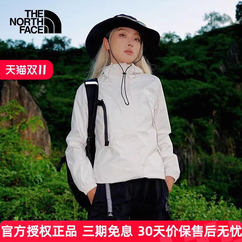 北面冲锋衣女时尚单层外套
