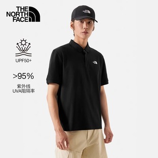 87W2 TheNorthFace北面短袖 Polo衫 男2025春夏新款 户外防晒翻领短袖