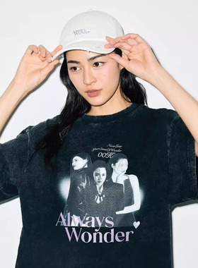 邝玲玲【生日限定短袖】2025新款水洗T恤overseas宽松百搭上衣潮