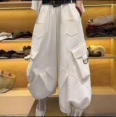 时尚 女潮流个性 新款 秋季 大码 休闲百搭宽松显瘦哈伦裤 灯笼裤 女