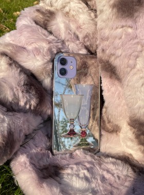 OREXIS 迪丽热巴同款原创镜子补妆小众酒杯个性镜面iphone17ProMax手机壳适用于苹果16promax手机壳16pro华为