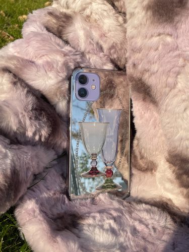 原创镜面酒杯小众手机壳苹果