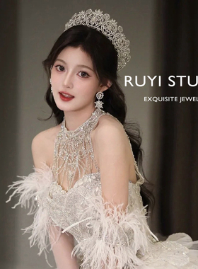 新款奢华复古女王皇冠主婚礼闪耀水钻头冠婚纱摄影生日派对王冠