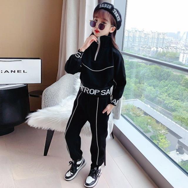 新款大童女装秋款套装潮女秋套装BZX2021炸新装款潮服女童网童红