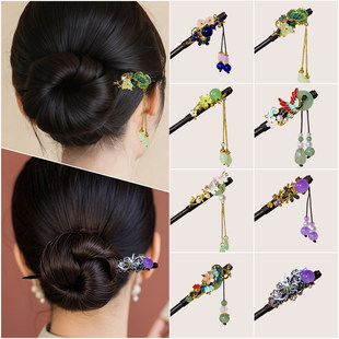 新中式发簪木簪汉服头饰配饰新中式盘头发旗袍发钗饰品礼物女