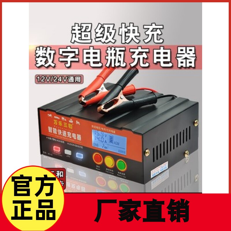 万乐12v24汽车电瓶充电器