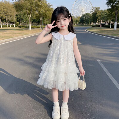 公主裙背心蛋糕裙女宝生日礼服