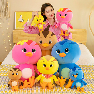 萌鸡小队公仔儿童玩具套餐可爱玩偶布娃娃生日礼物麦琪毛绒玩具