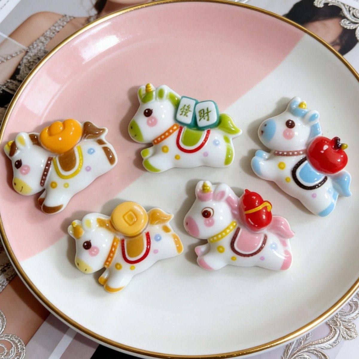 新年款生肖马diy树脂饰品配件发夹抓夹发圈吊坠手套项链手工配饰,居家布艺,其他/配件/DIY/缝纫,淘宝优惠券,粉丝福利购,淘宝优惠卷
