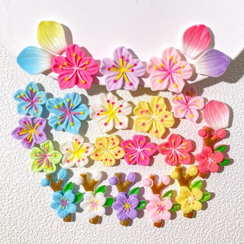 立体仿真花车贴diy树脂贴片手机壳电动车装饰立体花朵贴片装饰
