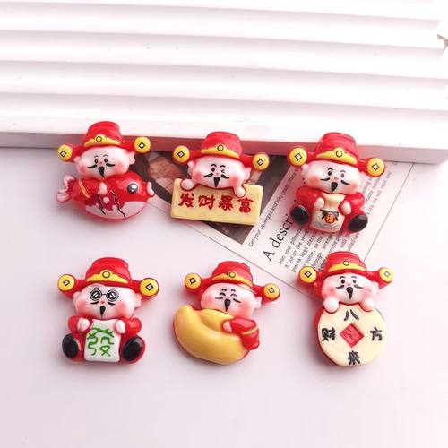 新年春节财神爷树脂diy饰品配件