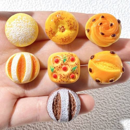 仿真食玩芝麻面包树脂配件