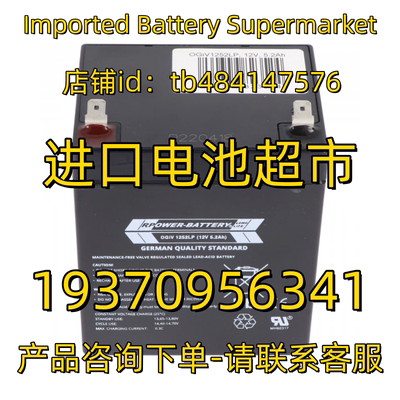 RPOWER BATTERY蓄电池 RPOWERBATTERY OGIV 1252LP 12V5.2AH 电池