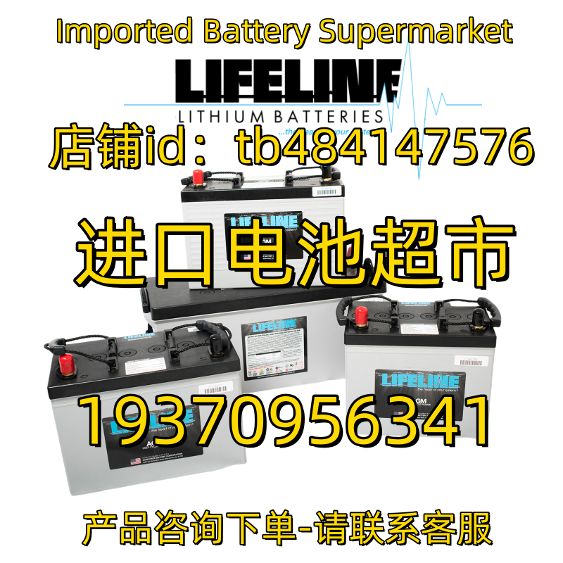 原装LIFELINE蓄电池GPL-31T 4DL 30HT 8DA 12V 6V AGM  船舶电池