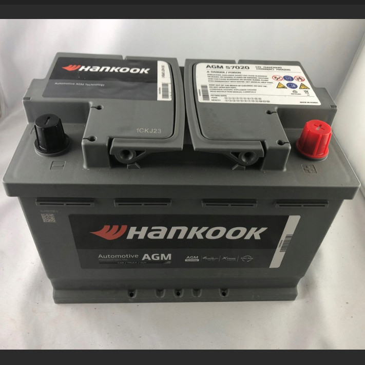 HANKOOK蓄电池 HANKOOK AGM57020 12V 70AH START STOP AGM  电池