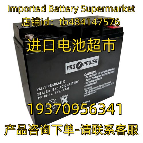 PROPOWER蓄电池 PRO POWER PP18-12 12V18AH 免维护电池