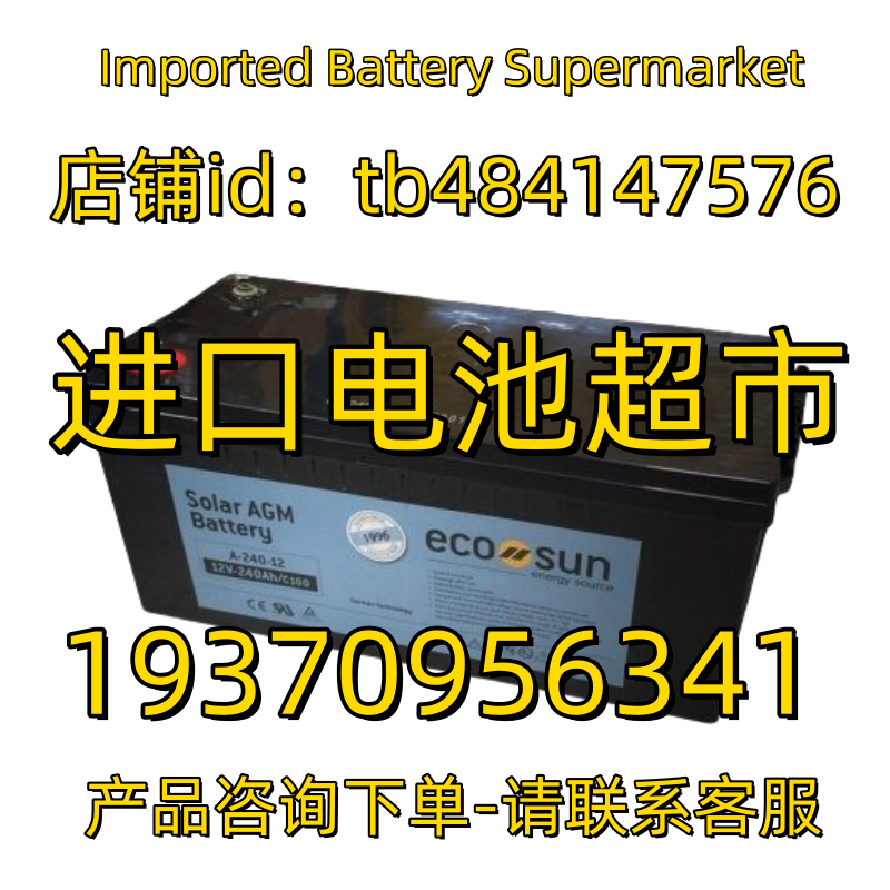 ECOSUN蓄电池 SOLAR AGM BATTERY A-240-12 12V240AH C100 电池