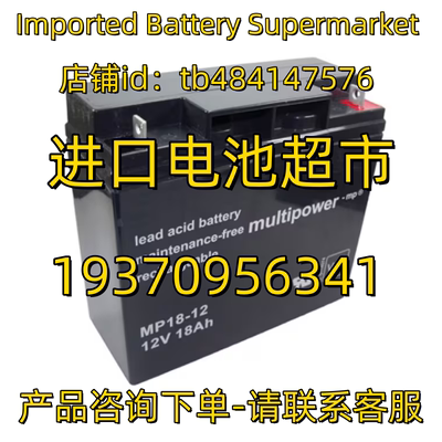 multipower蓄电池 MP18-12 12V18AH BATTERY 免维护电池