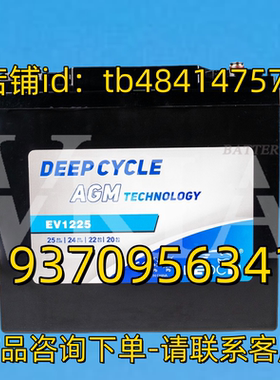 LEOCH 蓄电池 DEEP CYCLE AGM EV1225 12V 25AH BATTERY 理士电池