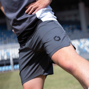 GOINTO极客上阵x三菱重工飞狮足球裤子梭织四面弹训练健身短透气