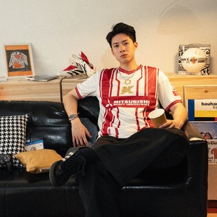 GOINTO极客上阵x三菱重工飞狮第二客场球衣足球服FUSO复古大巴车