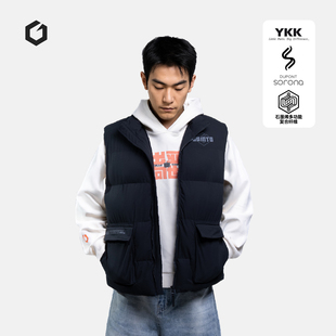 GOINTO极客上阵 724足球生活系列运动出行短款马甲棉服