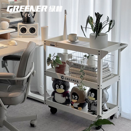 GREENER小推车置物架零食玩具沙发厨房移动架子多层收纳绿植花架