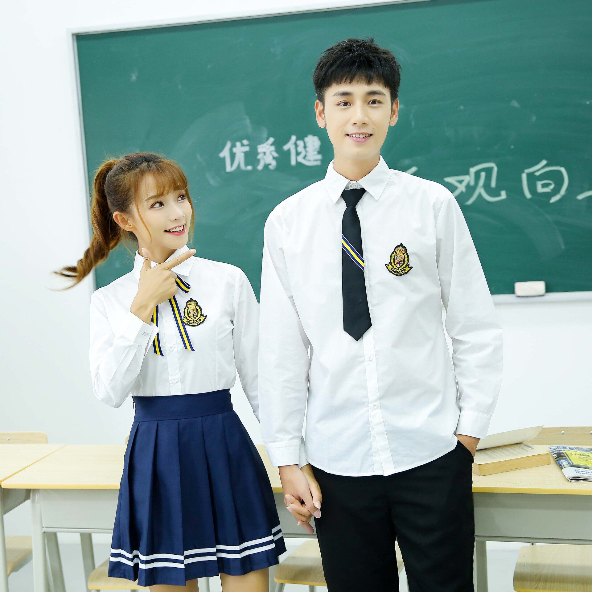 中学生校服 时尚英伦学院jk制服 毕业服班服 可印LOGO 厂家批发