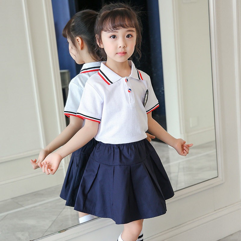 夏天短袖套装小学生校服班服运动会幼儿园园服男短裤女短裙儿童装