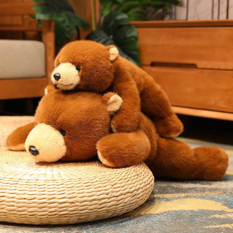 跨境仿真趴趴熊猫玩偶棕熊毛绒玩具北极熊公仔玩偶儿童圣诞节礼物