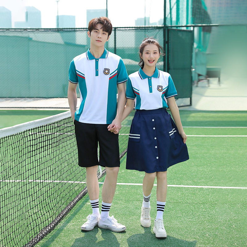 夏季中学生校服套装初中高中班服时尚学院风运动服春游情侣装批发