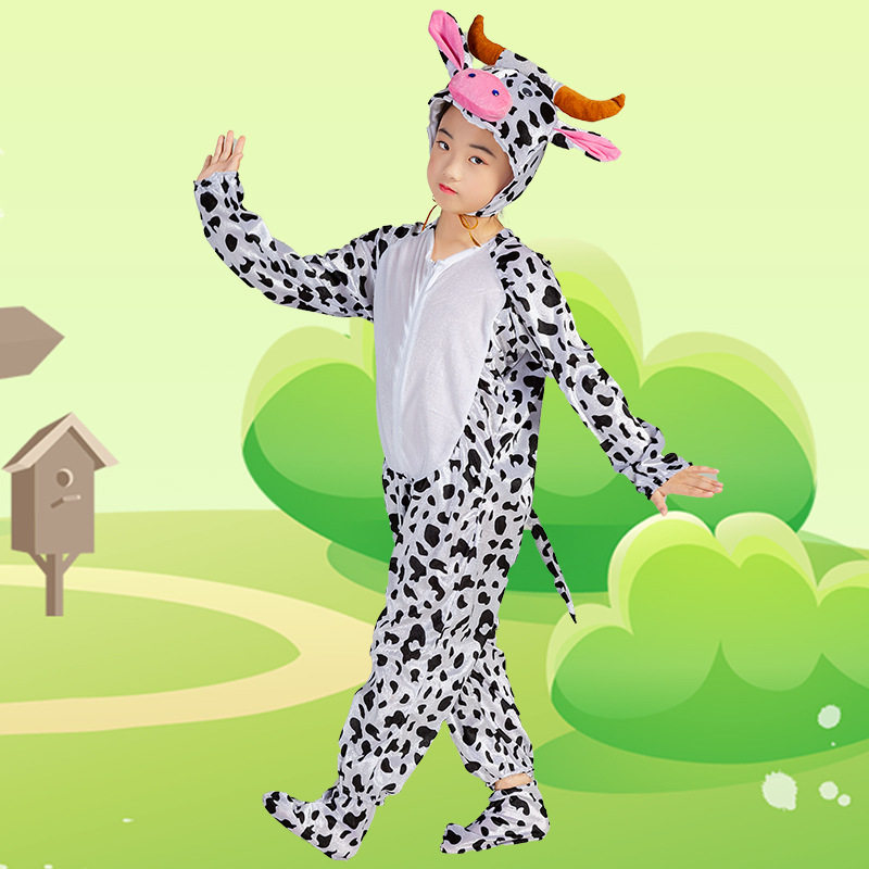 六一儿童节幼儿园牛娃娃舞蹈演出服奶牛小牛黄牛话剧动物造型表演