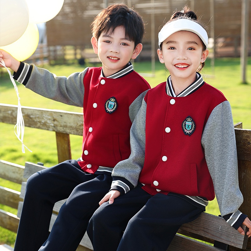 校服套装小学生夏装英伦儿童夏季春秋运动风班服幼儿园园服四件套